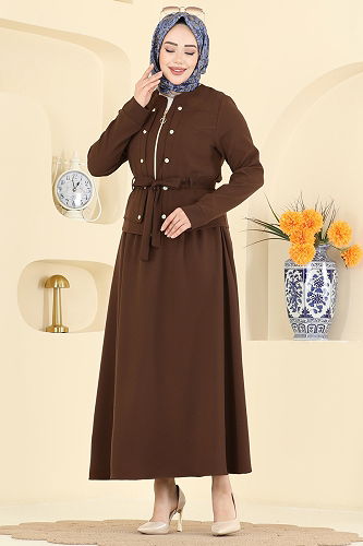 moda selvim Combined PL9214 Brown - Thumbnail