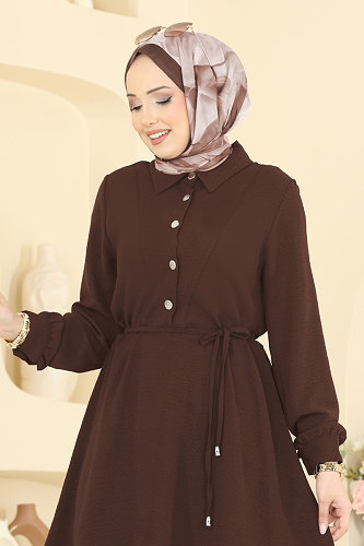 moda selvim طقم بني فاتح PL9215 - Thumbnail