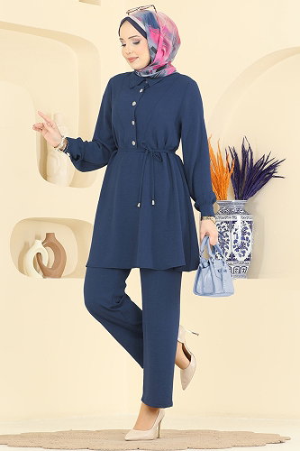 moda selvim طقم ازرق PL9215 - Thumbnail