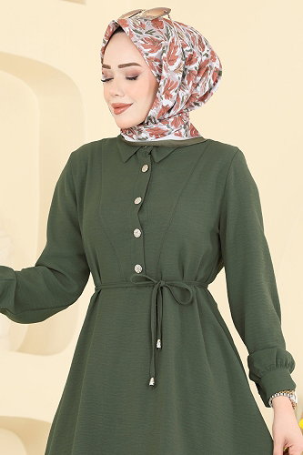 moda selvim طقم اخضر عفني PL9215 - Thumbnail