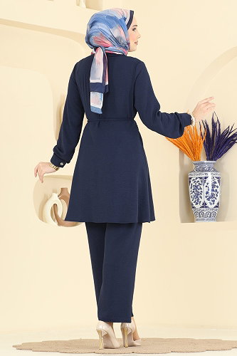 moda selvim طقم كحلي PL9215 - Thumbnail