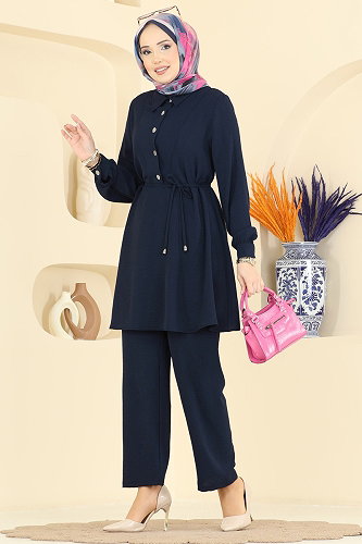 moda selvim طقم كحلي PL9215 - Thumbnail