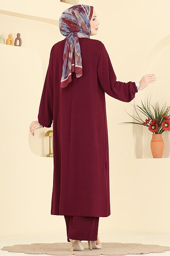 moda selvim Combined PL9217 Burgundy - Thumbnail