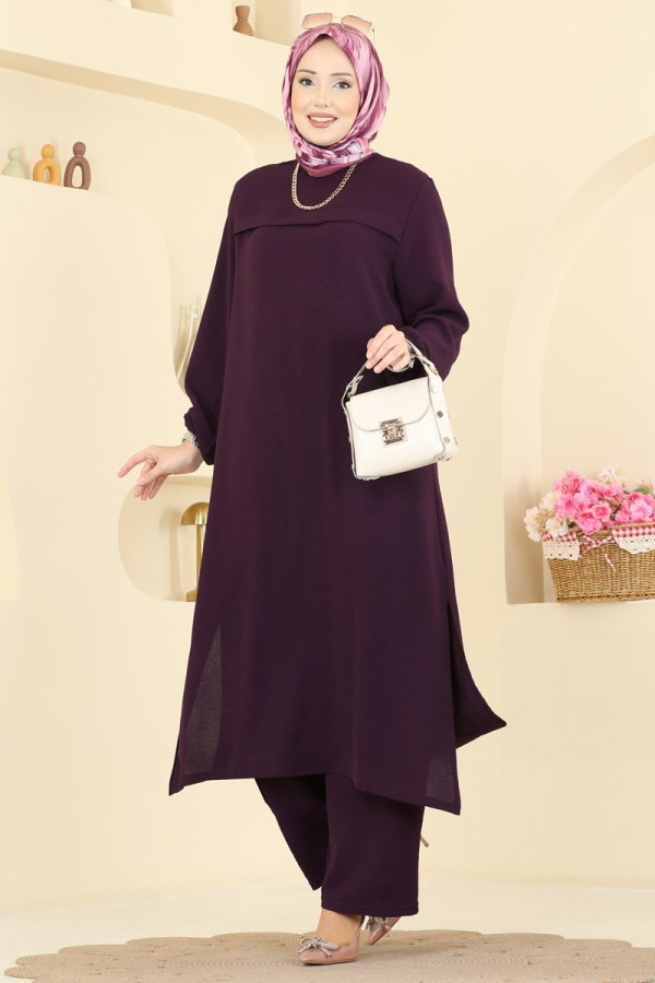 Modaselvim Hijab Combinations Combined PL9217 Damson