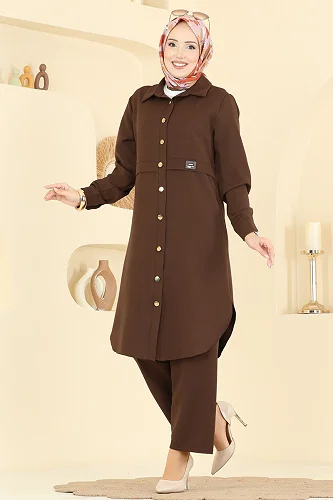 moda selvim Combined PL9218 Brown - Thumbnail