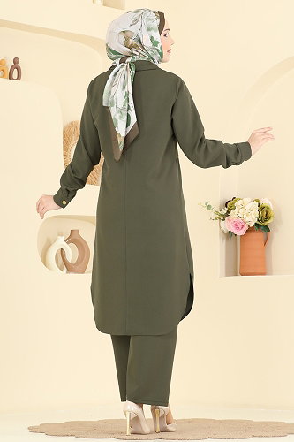 moda selvim طقم اخضر عفني PL9218 - Thumbnail