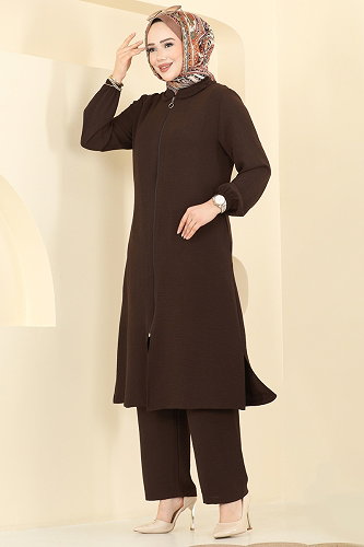 moda selvim Combined PL9223 Brown - Thumbnail