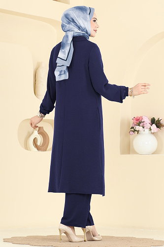 moda selvim طقم كحلي فاتح PL9223 - Thumbnail