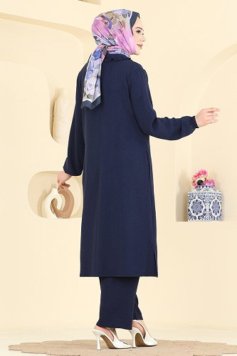 moda selvim طقم كحلي PL9223 - Thumbnail