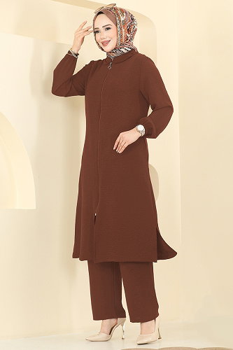 moda selvim طقم عسلي PL9223 - Thumbnail