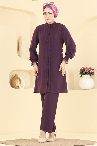 moda selvim Combined PL9228 Dark Lilac - Thumbnail