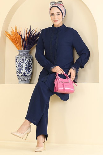 moda selvim Combined PL9228 Light Navy Blue - Thumbnail