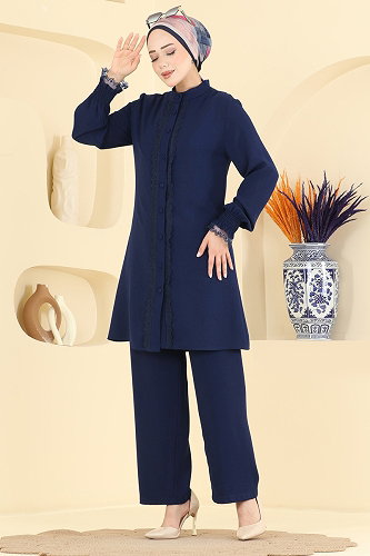 moda selvim Combined PL9228 Light Navy Blue - Thumbnail