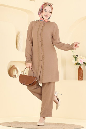 moda selvim طقم بيج PL9228 - Thumbnail