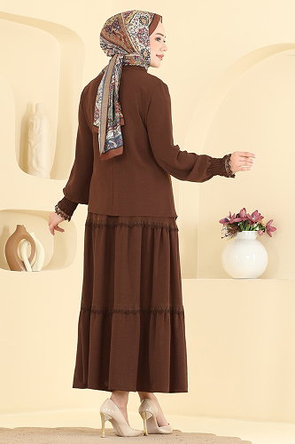 moda selvim Combined PL9229 Brown - Thumbnail