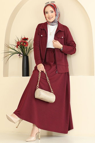 moda selvim Combined PL9230 Burgundy - Thumbnail