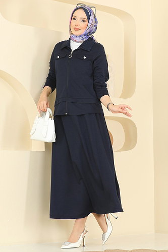 moda selvim طقم كحلي PL9230 - Thumbnail