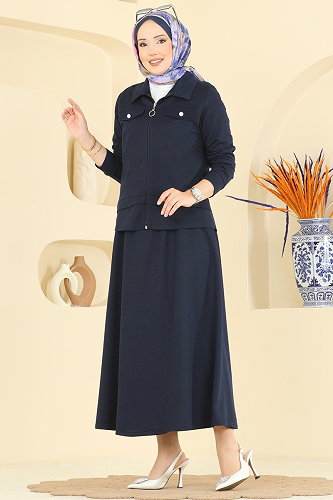 moda selvim طقم كحلي PL9230 - Thumbnail