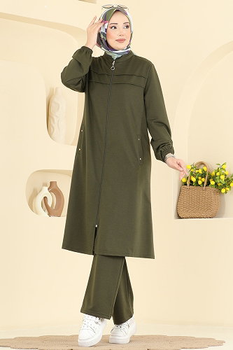 moda selvim طقم اخضر عفني PL9231 - Thumbnail