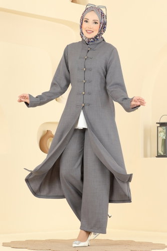 P.L. - طقم رمادي غامق PL9232