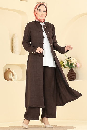 moda selvim Combined PL9232 Brown - Thumbnail