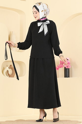 moda selvim طقم أسود PL9234 - Thumbnail