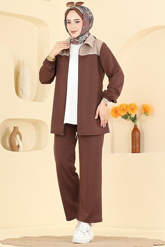 moda selvim Combined PL9235 Brown - Thumbnail