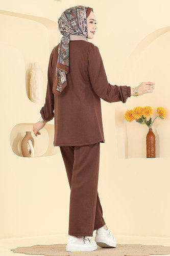 moda selvim Combined PL9235 Brown - Thumbnail