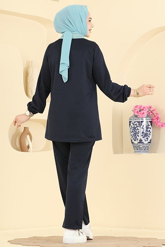 moda selvim طقم كحلي PL9235 - Thumbnail