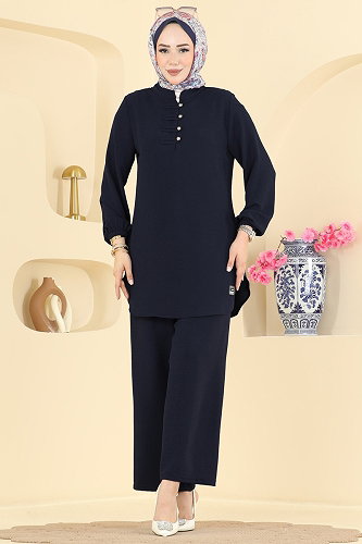 moda selvim Combined PL9238 Dark Navy Blue - Thumbnail