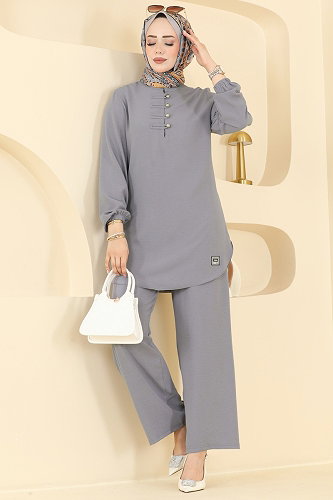 moda selvim Combined PL9238 Gray - Thumbnail