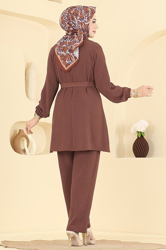 moda selvim Combined PL9241 Brown - Thumbnail