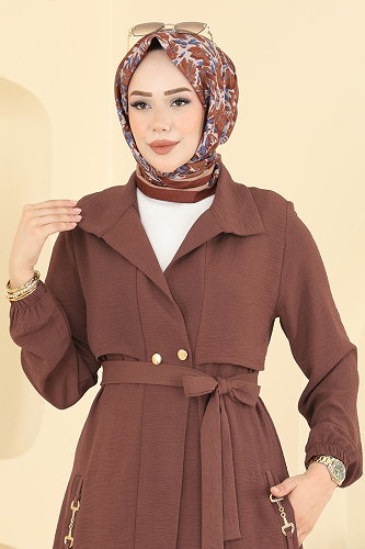 moda selvim طقم بني PL9241 - Thumbnail