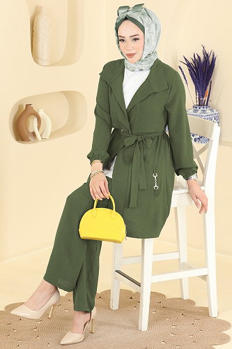 moda selvim طقم اخضر عفني PL9241 - Thumbnail