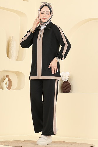 moda selvim طقم أسود PL9243 - Thumbnail