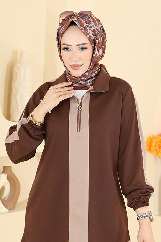 moda selvim Combined PL9243 Brown - Thumbnail