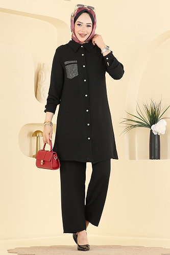moda selvim Combined PL9249 Black - Thumbnail