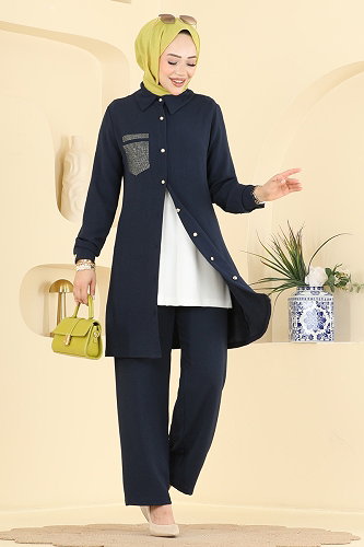 moda selvim Combined PL9249 Navy Blue - Thumbnail
