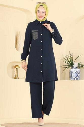 moda selvim Combined PL9249 Navy Blue - Thumbnail