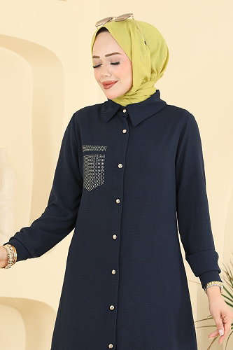moda selvim طقم كحلي PL9249 - Thumbnail