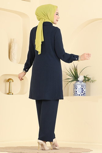 moda selvim طقم كحلي PL9249 - Thumbnail