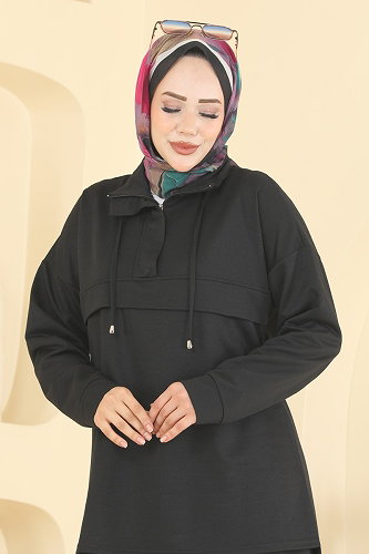 moda selvim طقم أسود PL9256 - Thumbnail