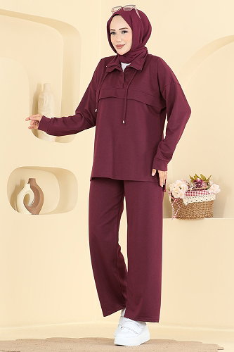 moda selvim Combined PL9256 Burgundy - Thumbnail