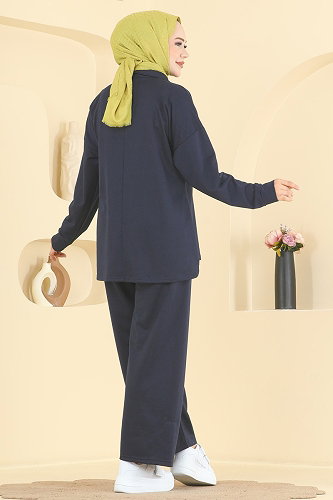 moda selvim طقم كحلي PL9256 - Thumbnail