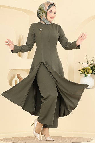 moda selvim طقم اخضر عفني PL9258 - Thumbnail