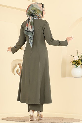 moda selvim طقم اخضر عفني PL9258 - Thumbnail