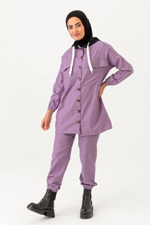 Modaselvim خصم صافٍ20%+20% في سلة التسوق طقم أرجواني TFS3535-M