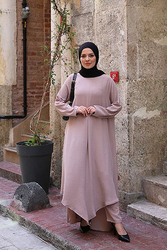 moda selvim طقم بيج USL1402-M - Thumbnail