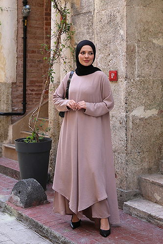 moda selvim طقم بيج USL1402-M - Thumbnail