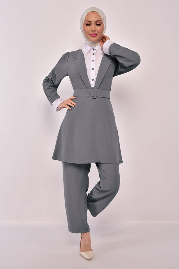 Modaselvim خصم صافٍ20%+20% في سلة التسوق طقم رمادي USL1444-M